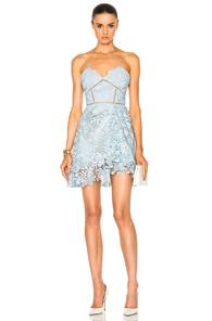 Self-portrait Paisley Vine Midi Dress In Blue