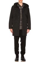 Engineered Garments Nyco Ripstop Highland Parka In Black