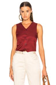 Acne Studios Janay Suit Vest In Animal Print,red