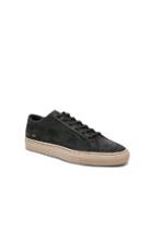 Common Projects Waxed Suede Achilles Low In Black