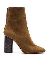 Isabel Marant Garett Velvet Boots In Brown