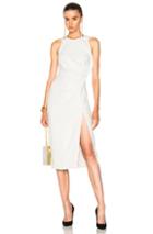 Cushnie Et Ochs Sleeveless Dress With Crossover Detail In White