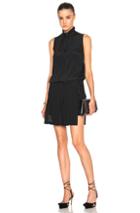 No. 21 Sleeveless Crepe De Chine Dress In Black
