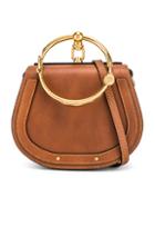 Chloe Small Nile Calfskin & Suede Bracelet Bag In Brown,neutral