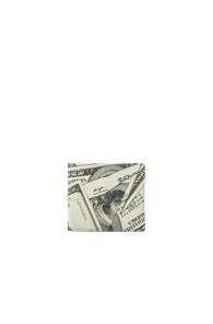 Maison Margiela Wallet In Dollar Print In Green