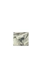 Maison Margiela Wallet In Dollar Print In Green
