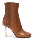 Vetements Leather Toe Ankle Boots In Brown