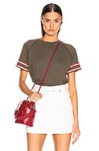Mother Short Sleeve Square Sweatshirt In Green