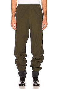 Y/project Denim Cuff Track Pant In Green