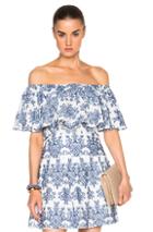 Nicholas Off Shoulder Top In Abstract,blue,white