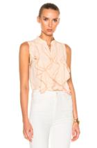 Chloe Crepe De Chine Sleeveless Blouse In Neutrals,pink