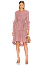 Raquel Allegra Victorian Ruffle Dress In Pink