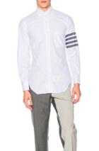 Thom Browne Bar Stripe Oxford Shirt In White