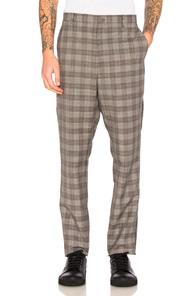 Lanvin Rivet Detail Pant In Gray,checkered & Plaid