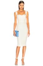 Victoria Beckham Sequin Curve Cami Fitted Midi Dress In Neutrals