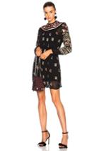 Needle & Thread Victorian Folk Dress In Black,floral