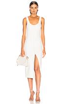 Mugler Hook And Eye Midi Dress In White