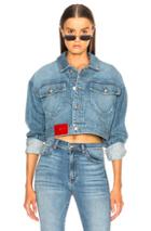 Frankie B Cropped Jacket In Blue