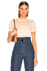 Fendi Logo Top In Neutral