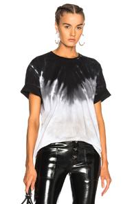 Baja East Supima Cotton Jersey Tee In Black,gray,ombre & Tie Dye,white