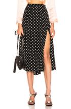 Rixo Georgia Pearl Spot Skirt In Black,polka Dots,white