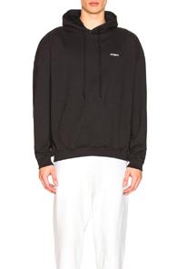 Vetements Light Embroidered Hoodie In Black