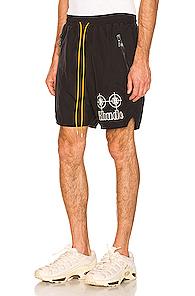 Rhude Neon Target Swim Trunks In Black