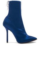 Vetements Satin Ankle Boots In Blue