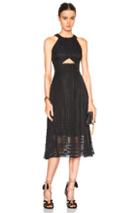 Jonathan Simkhai Crossover Chiffon Dress In Black