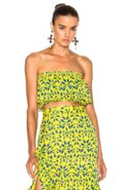 Tanya Taylor Gina Top In Abstract,blue,yellow