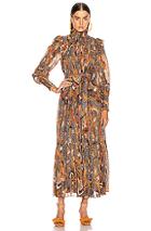 Ulla Johnson Constantine Dress In Brown,metallic,paisley