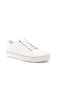 Lanvin Calfskin Leather Low-top Sneakers In White