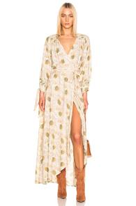 Natalie Martin Danika Long Sleeve Dress In Floral,neutral