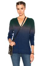Raquel Allegra Pullover Sweater In Green,blue,ombre & Tie Dye