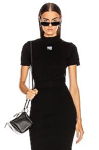 T By Alexander Wang Foundation Bodycon Bralette In Black