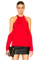 Dion Lee Sleeve Release Evening Knit Top In Red