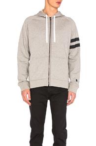 Lanvin Jersey Used Grosgrain Hoodie In Gray