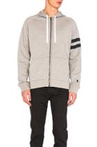 Lanvin Jersey Used Grosgrain Hoodie In Gray