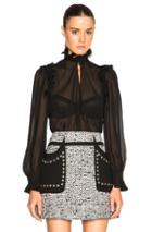 Giambattista Valli Ruffle Blouse In Black