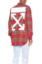Off-white All Over Check Shirt In Red,checkered & Plaid