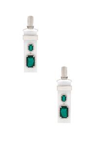 Vetements Suspender Earrings In Green