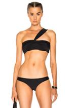 Baja East Wrap Bandeau Bikini Top In Black