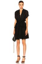 Givenchy Ruffled Silk Dress In Black