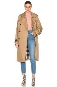 Burberry Gabardine Trench Coat In Neutrals
