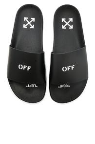 Off-white Off Stamp Slides In Black