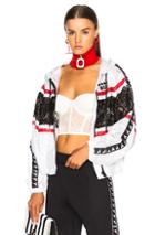 Msgm Diadora Lace Jacket In Black,red,white