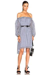 Tanya Taylor Brianna Dress In Blue,abstract