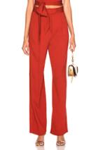 Michelle Mason Wide Leg Trouser In Orange,red