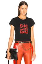 Givenchy Flame 4g Graphic Tee In Black