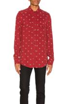 Amiri Western Paisley Shirt In Red,floral